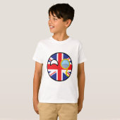 おもしろいな向くオタク系のなイギリスCountryball Tシャツ (正面フル)