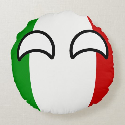 おもしろいな向くオタク系のなイタリアCountryball ラウンドクッション (裏面)