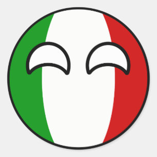 おもしろいな向くオタク系のなイタリアCountryball ラウンドシール