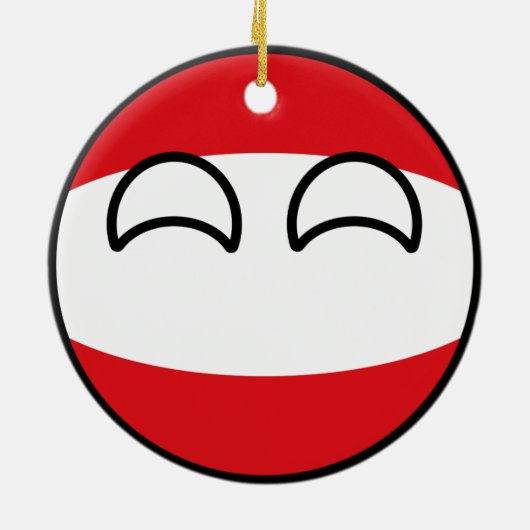 おもしろいな向くオタク系のなオーストリアCountryball セラミックオーナメント (裏面)