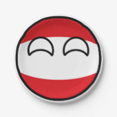 おもしろいな向くオタク系のなオーストリアCountryball ペーパープレート (正面)