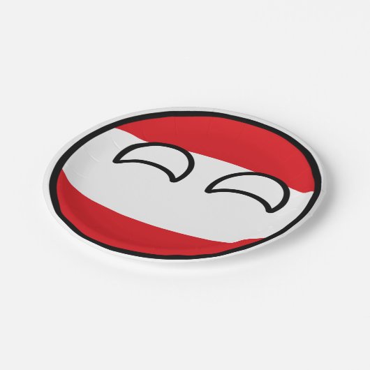 おもしろいな向くオタク系のなオーストリアCountryball ペーパープレート (アングル)