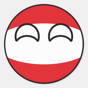 おもしろいな向くオタク系のなオーストリアCountryball ラウンドシール