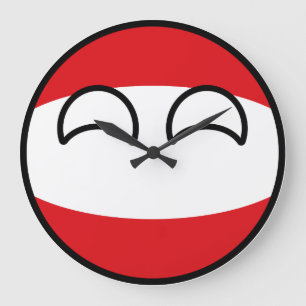 おもしろいな向くオタク系のなオーストリアCountryball ラージ壁時計