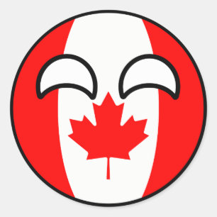 おもしろいな向くオタク系のなカナダCountryball ラウンドシール