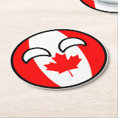 おもしろいな向くオタク系のなカナダCountryball ラウンドペーパーコースター (アングル)