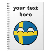 おもしろいな向くオタク系のなスウェーデンCountryball ノートブック (正面)