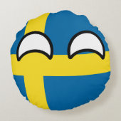 おもしろいな向くオタク系のなスウェーデンCountryball ラウンドクッション (裏面)