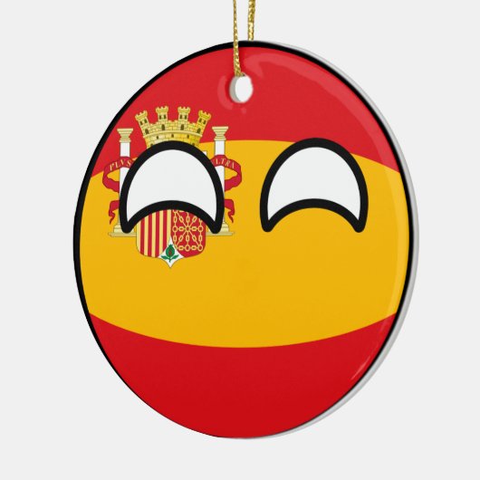 おもしろいな向くオタク系のなスペインCountryball セラミックオーナメント (左)