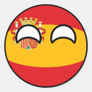 おもしろいな向くオタク系のなスペインCountryball ラウンドシール