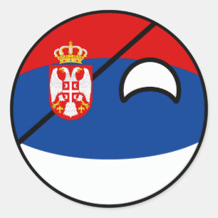 おもしろいな向くオタク系のなセルビアCountryball ラウンドシール