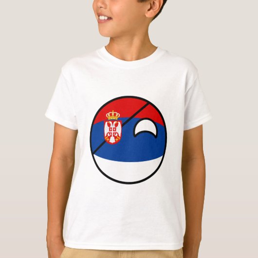 おもしろいな向くオタク系のなセルビアCountryball Tシャツ (正面)