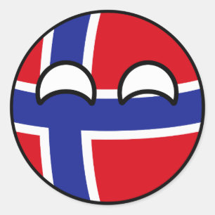 おもしろいな向くオタク系のなノルウェーCountryball ラウンドシール