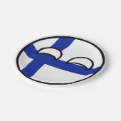 おもしろいな向くオタク系のなフィンランドCountryball ペーパープレート (アングル)