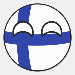 おもしろいな向くオタク系のなフィンランドCountryball ラウンドシール