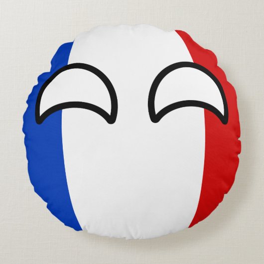 おもしろいな向くオタク系のなフランスCountryball ラウンドクッション (正面)