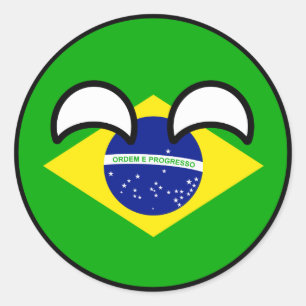 おもしろいな向くオタク系のなブラジルCountryball ラウンドシール