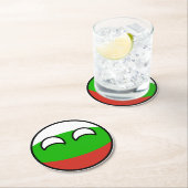 おもしろいな向くオタク系のなブルガリアCountryball ラウンドペーパーコースター (インサイチュ)