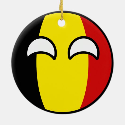 おもしろいな向くオタク系のなベルギーCountryball セラミックオーナメント (裏面)