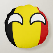 おもしろいな向くオタク系のなベルギーCountryball ラウンドクッション (裏面)