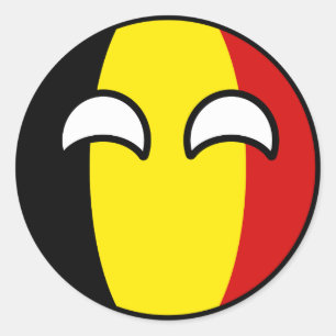 おもしろいな向くオタク系のなベルギーCountryball ラウンドシール