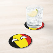 おもしろいな向くオタク系のなベルギーCountryball ラウンドペーパーコースター (インサイチュ)