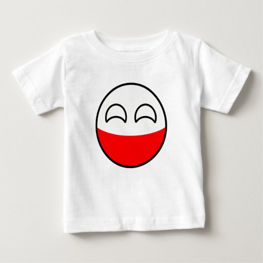 おもしろいな向くオタク系のなポーランドCountryball ベビーTシャツ (正面)