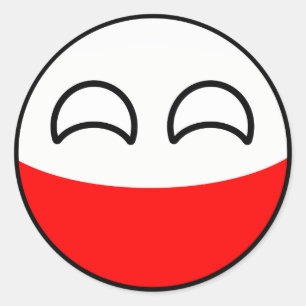 おもしろいな向くオタク系のなポーランドCountryball ラウンドシール