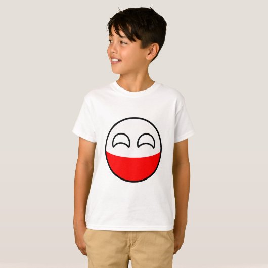 おもしろいな向くオタク系のなポーランドCountryball Tシャツ (正面フル)