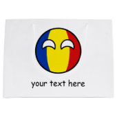 おもしろいな向くオタク系のなルーマニアCountryball ラージペーパーバッグ (正面)