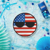 おもしろいな向くオタク系の米国Countryball ペーパープレート (パーティー)