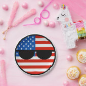 おもしろいな向くオタク系の米国Countryball ペーパープレート (パーティー)