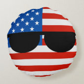 おもしろいな向くオタク系の米国Countryball ラウンドクッション (裏面)