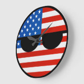 おもしろいな向くオタク系の米国Countryball ラージ壁時計 (傾斜)