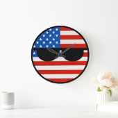 おもしろいな向くオタク系の米国Countryball ラージ壁時計 (ホーム)