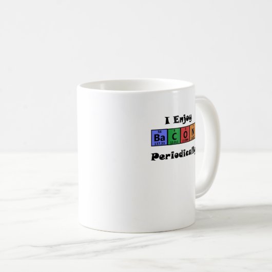 おもしろいな周期表のベーコン科学化学 コーヒーマグカップ (正面右)