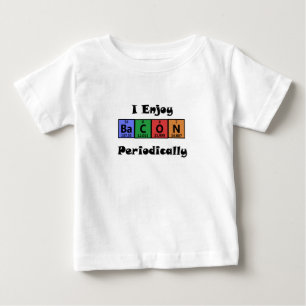 おもしろいな周期表のベーコン科学化学 ベビーTシャツ