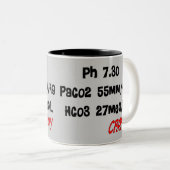 おもしろいな呼吸療法士のギフト ツートーンマグカップ (正面右)
