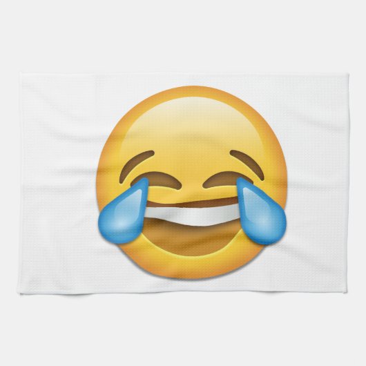 おもしろいな喜びのemojiの破損 キッチンタオル (横)