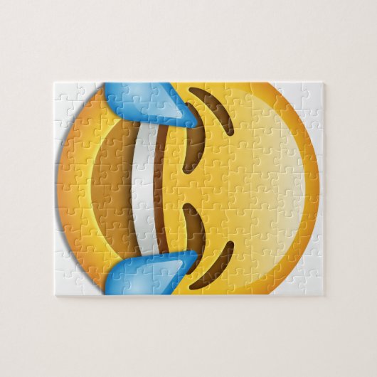 おもしろいな喜びのemojiの破損 ジグソーパズル (横)