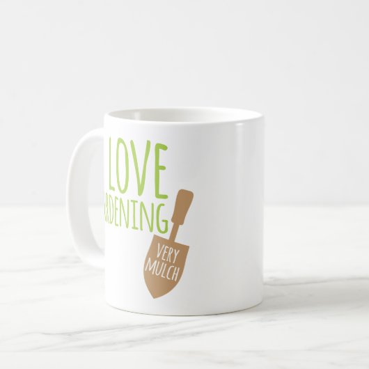 おもしろいな園芸しゃれの非常に根おおい コーヒーマグカップ (正面左)