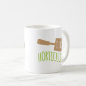 おもしろいな園芸しゃれ私は園芸を掘ります コーヒーマグカップ (正面右)