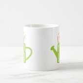 おもしろいな園芸発言熱狂するな植物の女性 コーヒーマグカップ (中央)