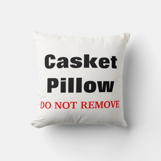 おもしろいな埋葬の小箱の枕は"取除きません クッション (正面)