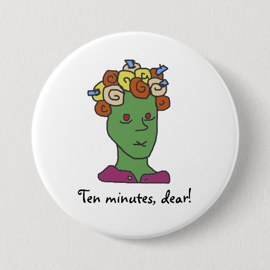 おもしろいな変人の眠い漫画 缶バッジ (正面)