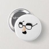 おもしろいな変装のイラストレーション 缶バッジ (正面&裏面)