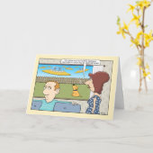 おもしろいな外国の訪問者の誕生日 カード (黄色い花)