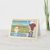 おもしろいな外国の訪問者の誕生日 カード (正面)