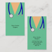 おもしろいな外科医およびMedic聴診器の博士はごしごし洗います 名刺 (正面/裏面)