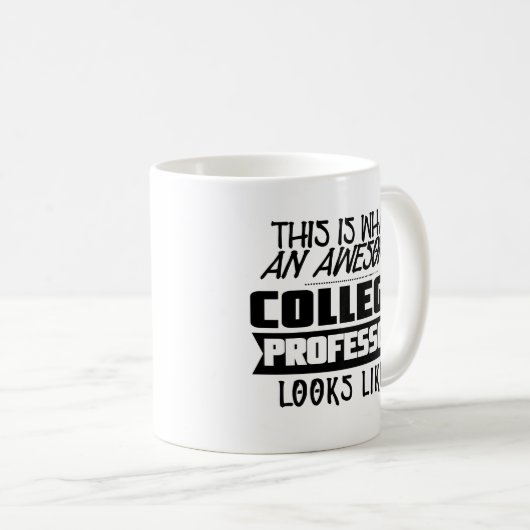 おもしろいな大学教授コーヒー・マグのインストラクターのギフト コーヒーマグカップ (正面右)